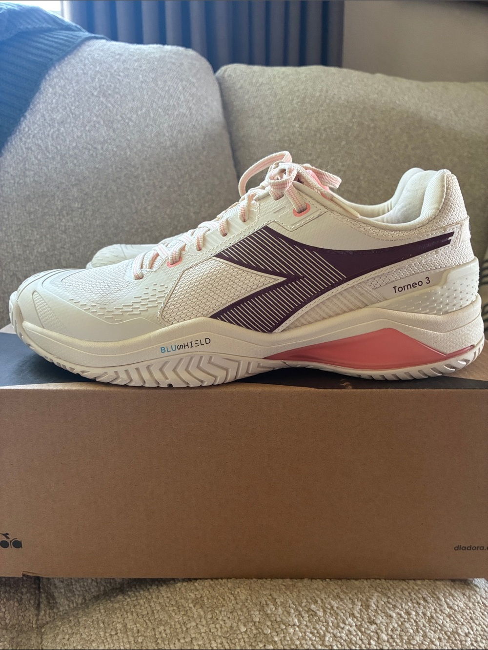 Diadora Torneo 3 Tennis/Pickleball Court Shoes with Blushield Technology